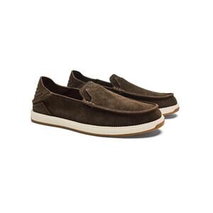 NEW OLUKAI men's kakaha nia loafer in dark wood
